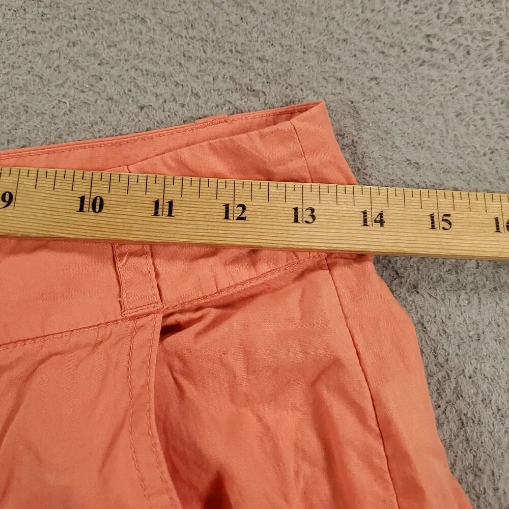 Free People Wide Leg Pants Women 4 Coral Orange Baggy Loose Lightweight - Picture 3 of 13